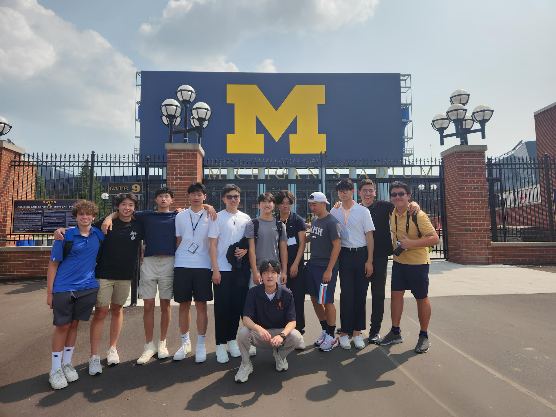 A photo of my LaunchX dorm group at the Michigan Stadium