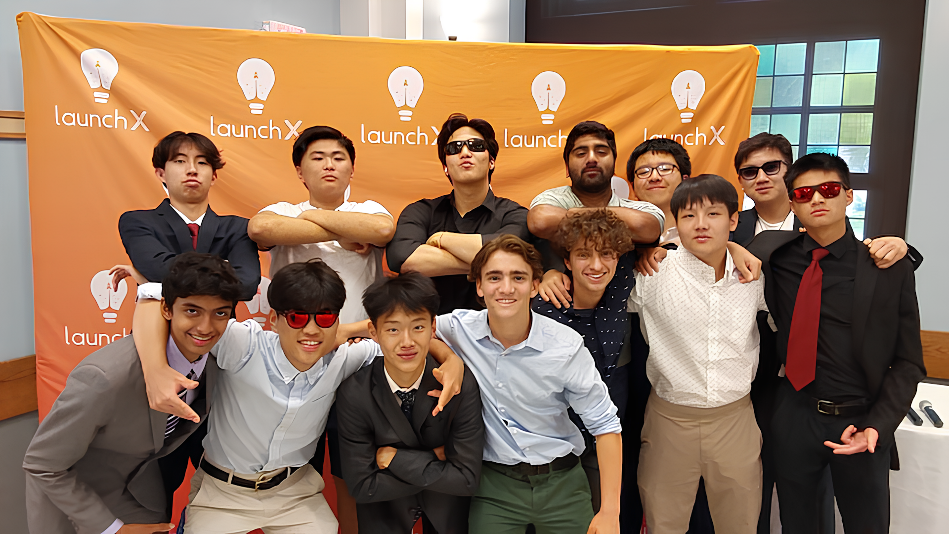 A photo of the boys at LaunchX Innovation Day